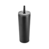 24 Oz. ChillFlow Stainless Steel Mug With Straw (Q748432)