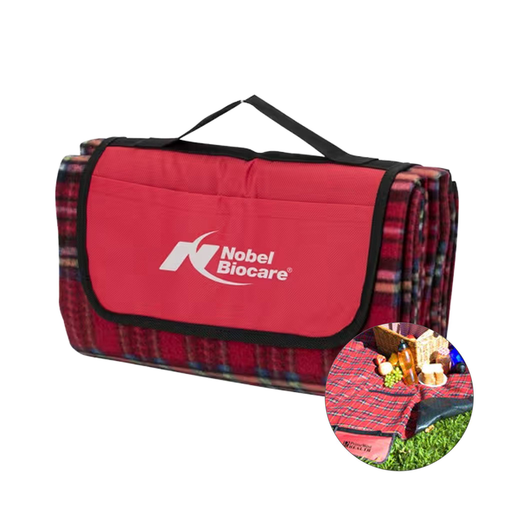 Plaid Picnic Blanket  Imprinted with Logo (Q749322)