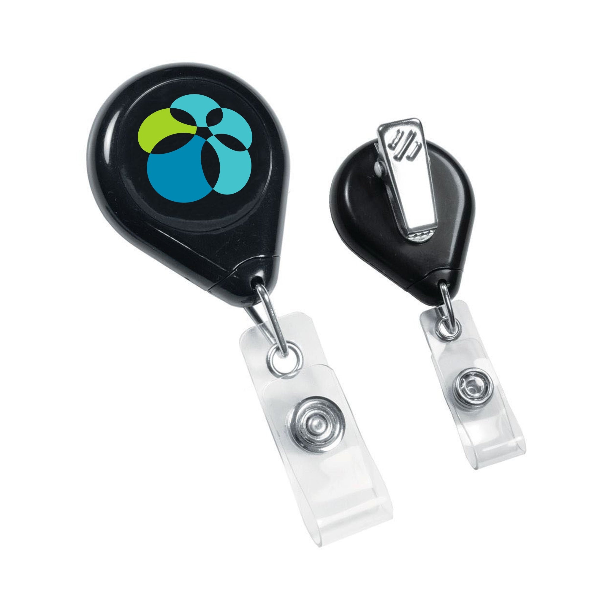 Tear Shape Retractable Badge Holder  Imprinted with Logo (Q750332)