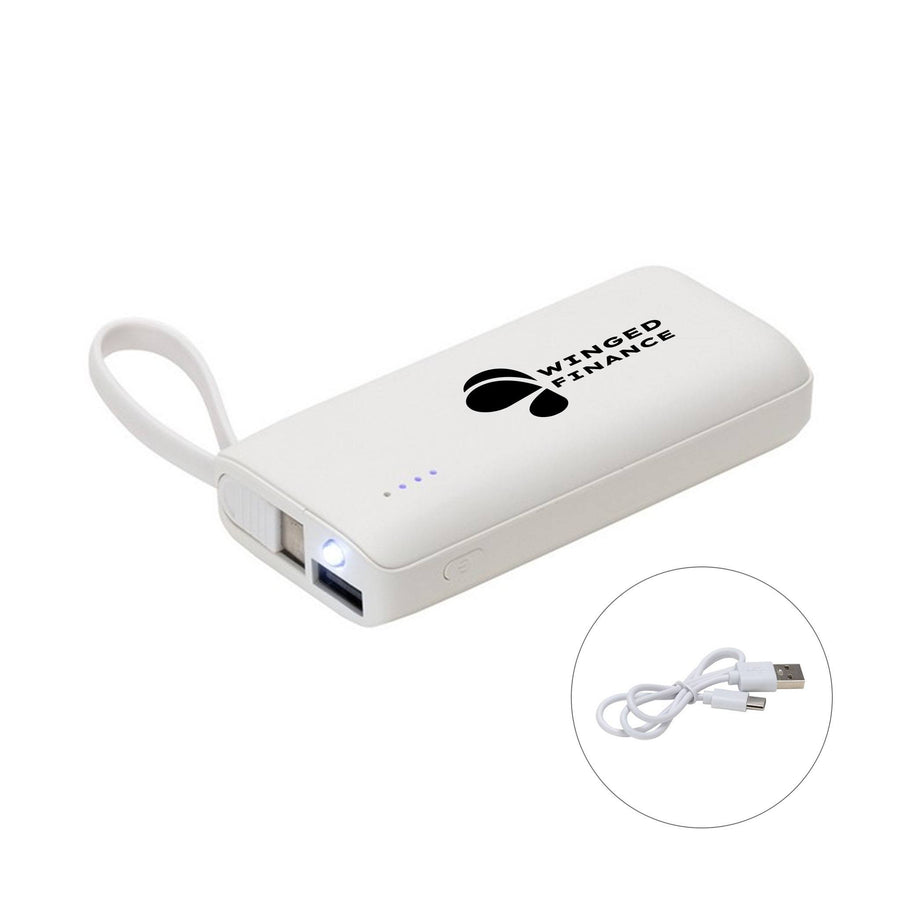 5000mAh Chancellor Power Bank With USB-C Built-in Cable (Q750922)