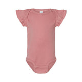 Rabbit Skins Infant Flutter Sleeve Baby Rib Bodysuit (Q752332)
