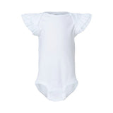 Rabbit Skins Infant Flutter Sleeve Baby Rib Bodysuit (Q752332)