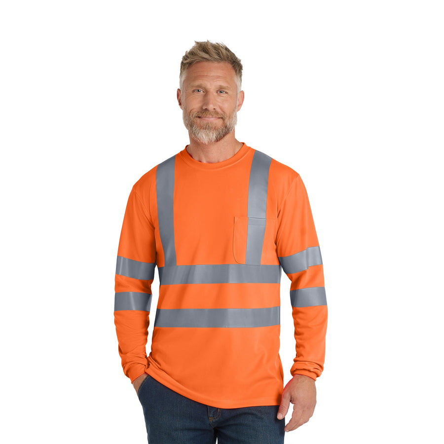 CornerStone® ANSI 107 Class 3 Long Sleeve Snag-Resistant Reflective T-Shirt (Q753332)