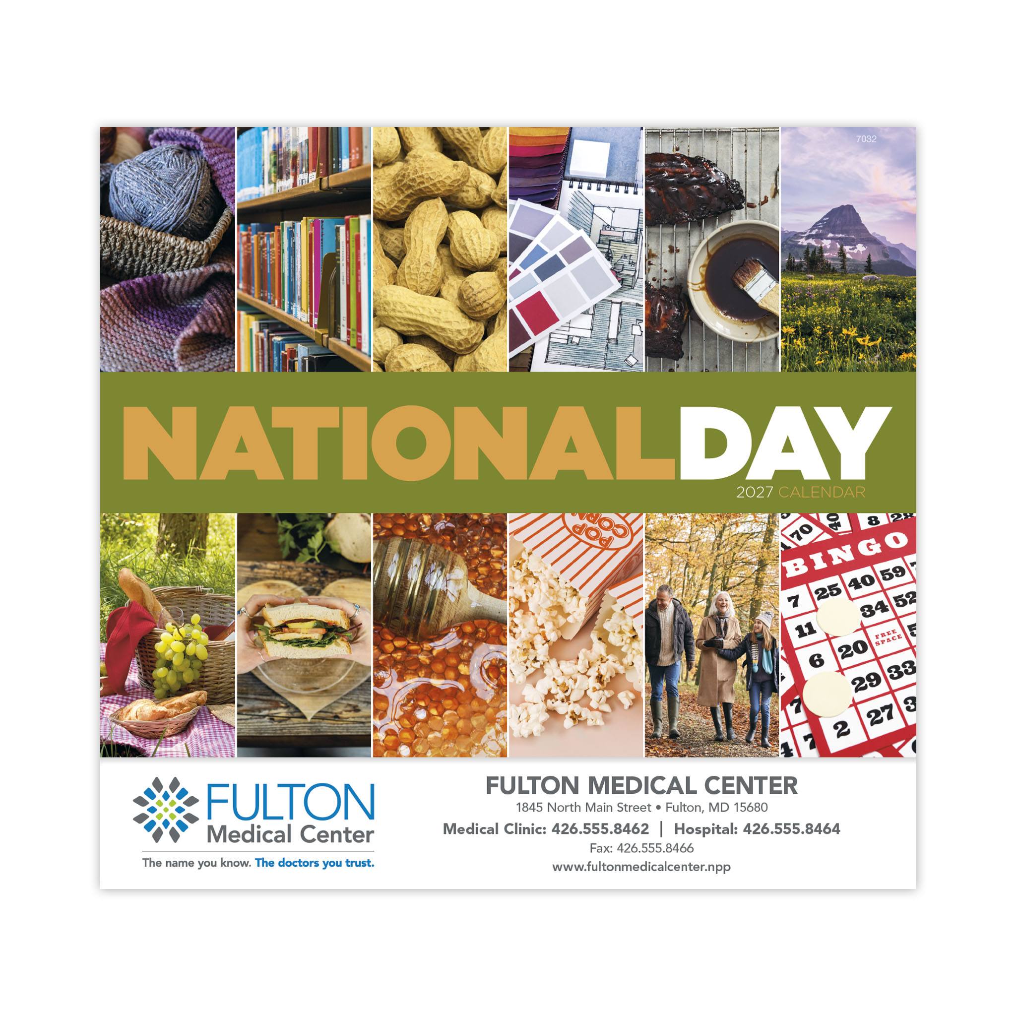 National Day - Stapled Calendar  Imprinted with Logo (Q754722)