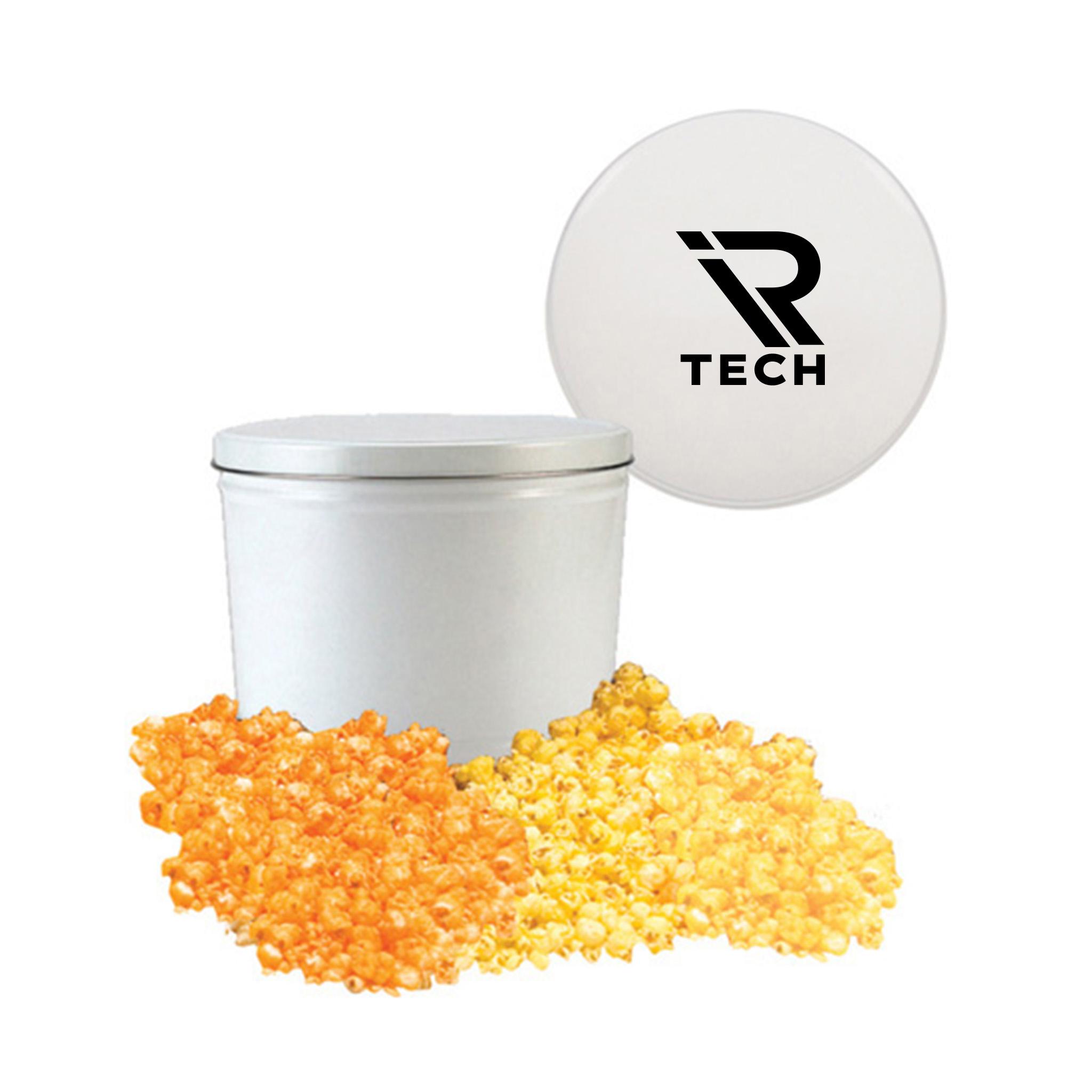 Two Gallon Popcorns In Tins - 3 Flavors  Imprinted with Logo (Q759811)