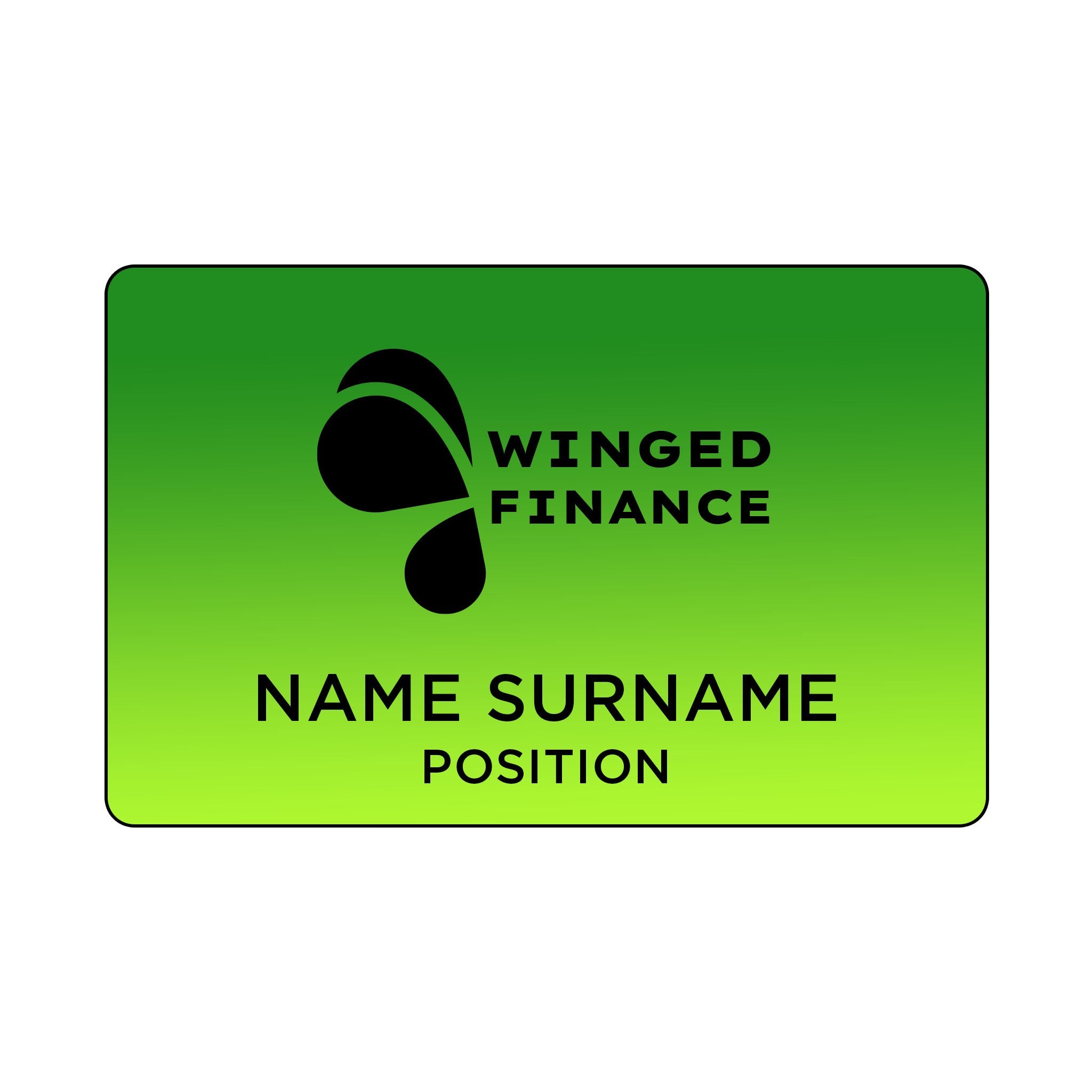 Value Reusable Name Badge: 3.38 x 2.13 Inch  Imprinted with Logo (Q760022)