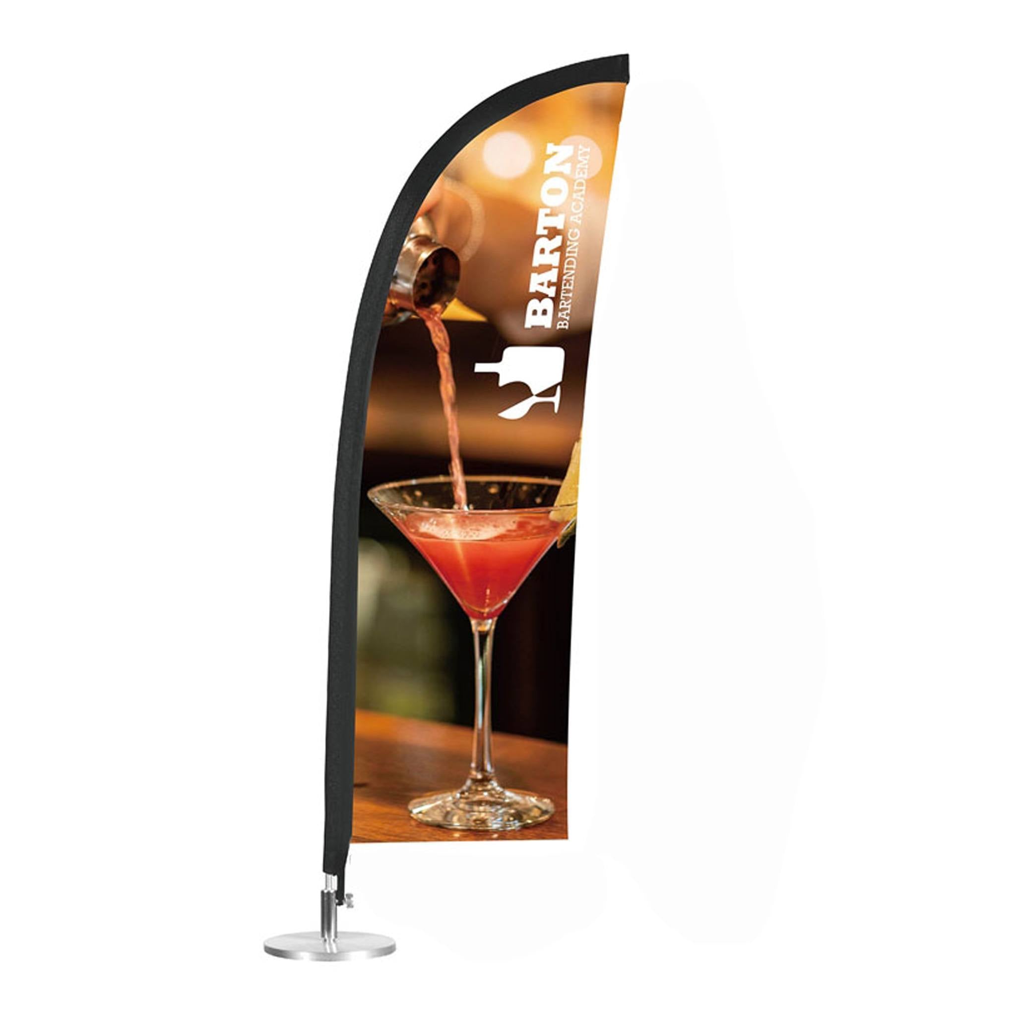 DisplaySplash Tabletop Feather Flag - Single Sided  Imprinted with Logo (Q761722)
