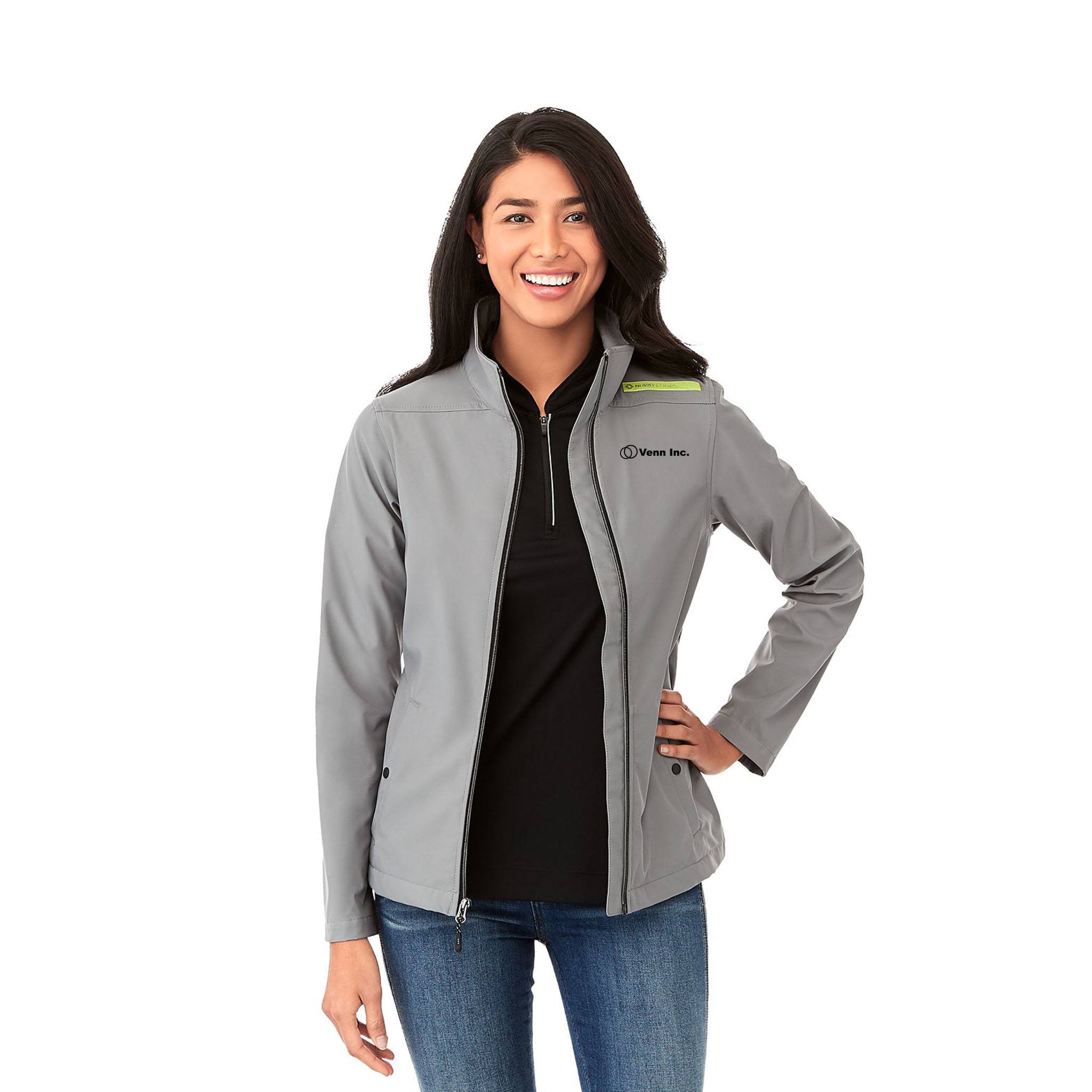 Elevate Women's KARMINE Softshell Jacket  Imprinted with Logo (Q762322)