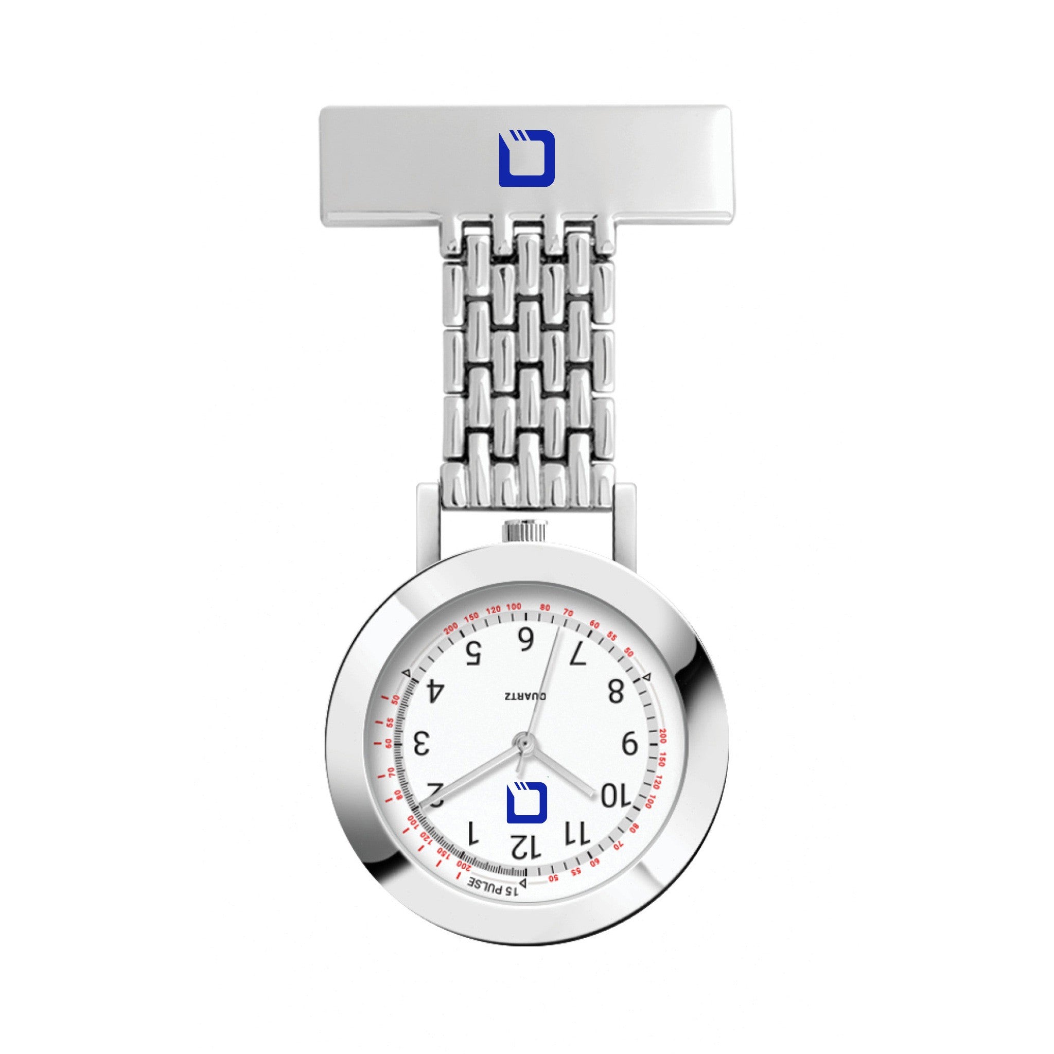 33mm Metal Silver Case - Nurse Watch  Imprinted with Logo (Q763222)