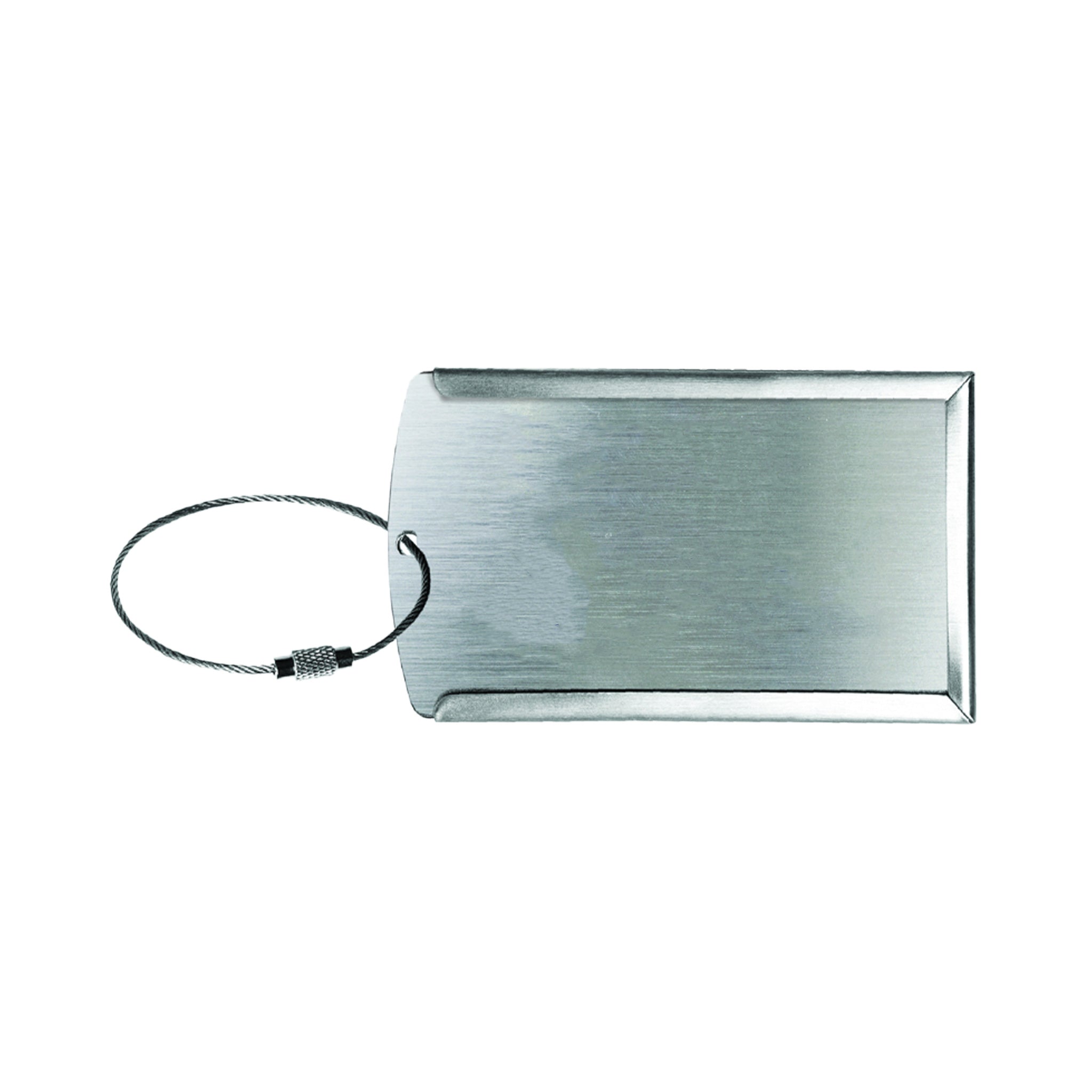 Prestige Brushed Metal Luggage Bag Tag (Q76450)