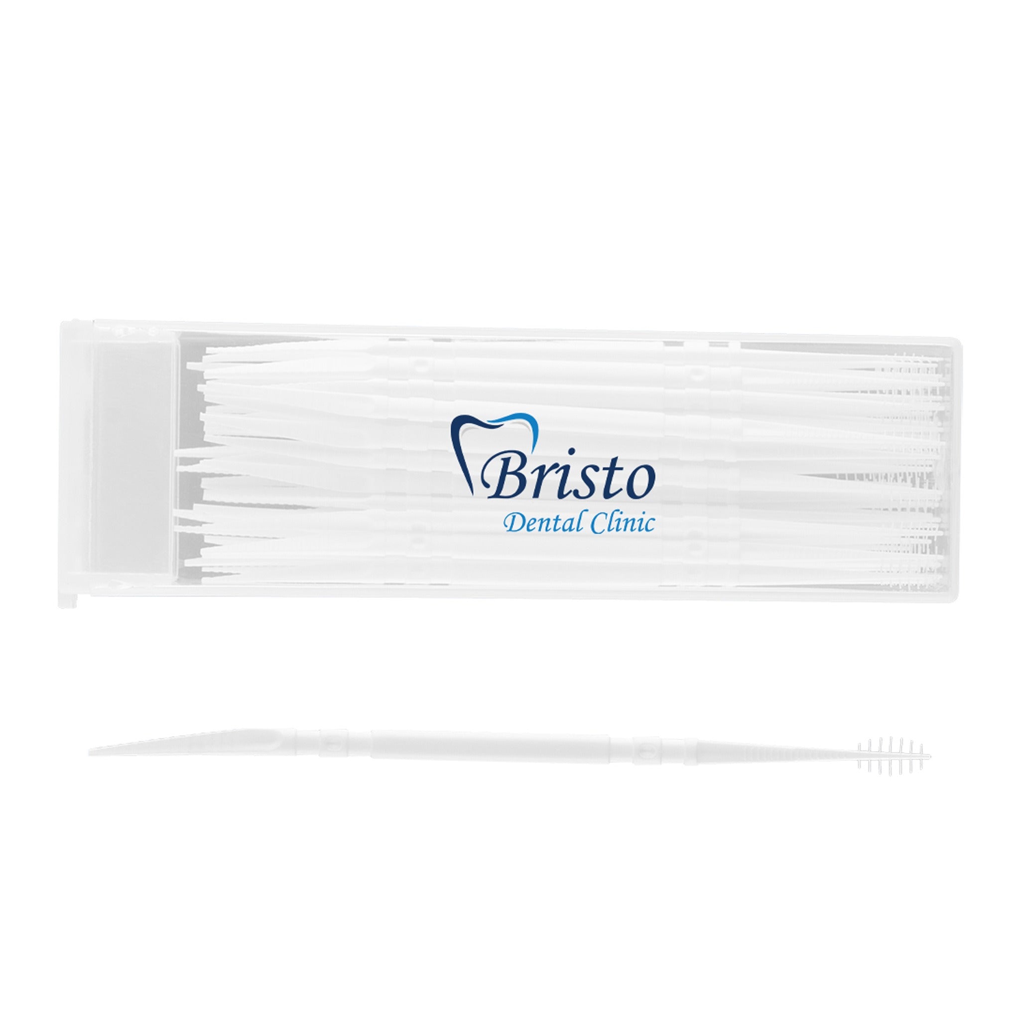 Dual-Action Dental Picks In Travel Case  Imprinted with Logo (Q768532)