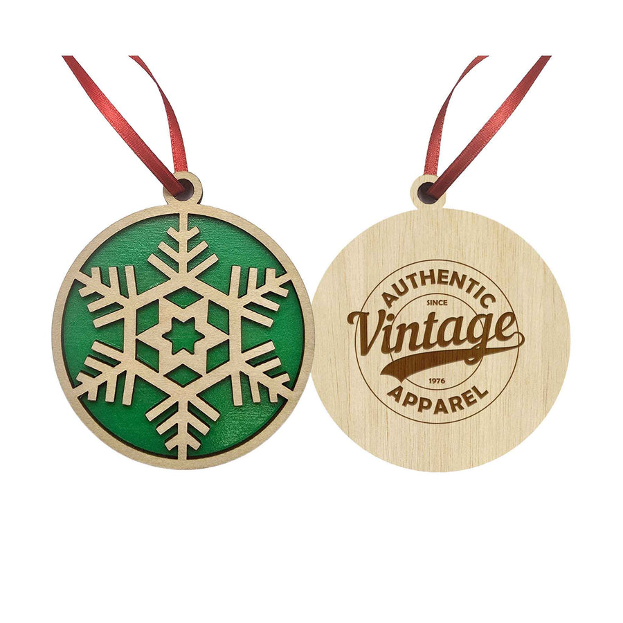 Layered Wood Ornament: Snowflake (Q771332)