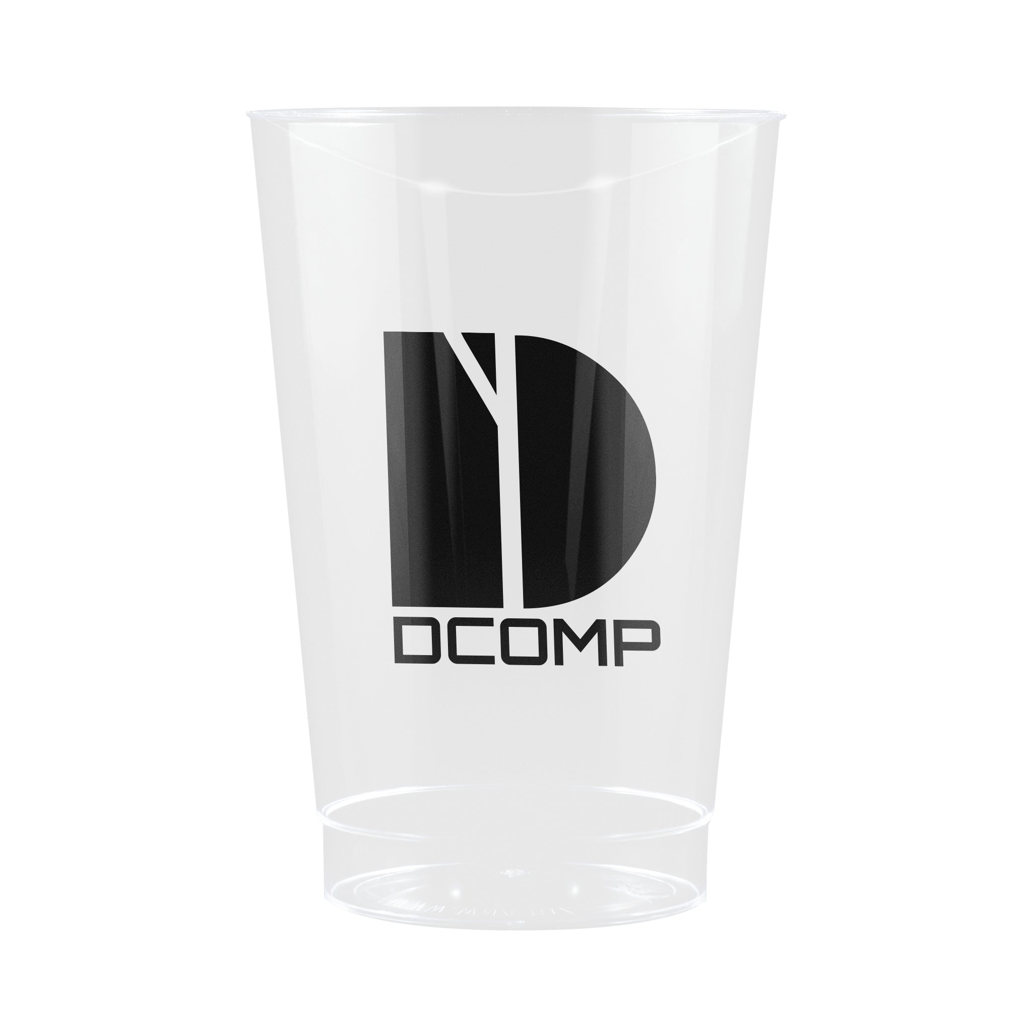 12 Oz. Clear Hard Plastic Cup  Imprinted with Logo (Q772211)