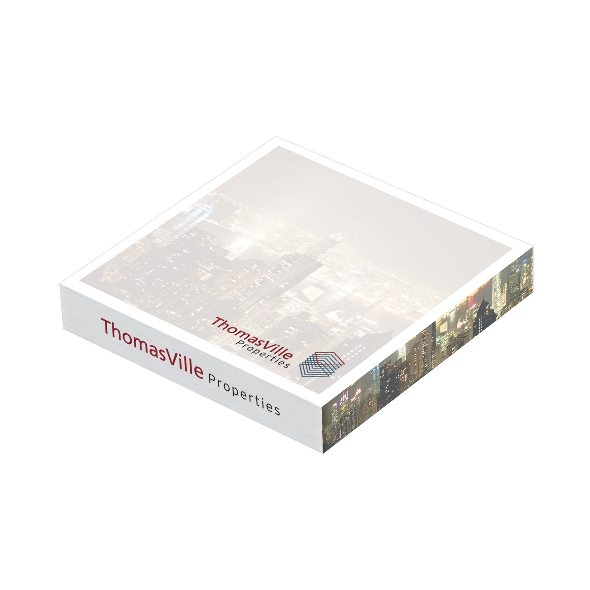 Souvenir® Sticky Note™ 3 x 3 x 0.5 Inch Cube  Imprinted with Logo (Q772532)
