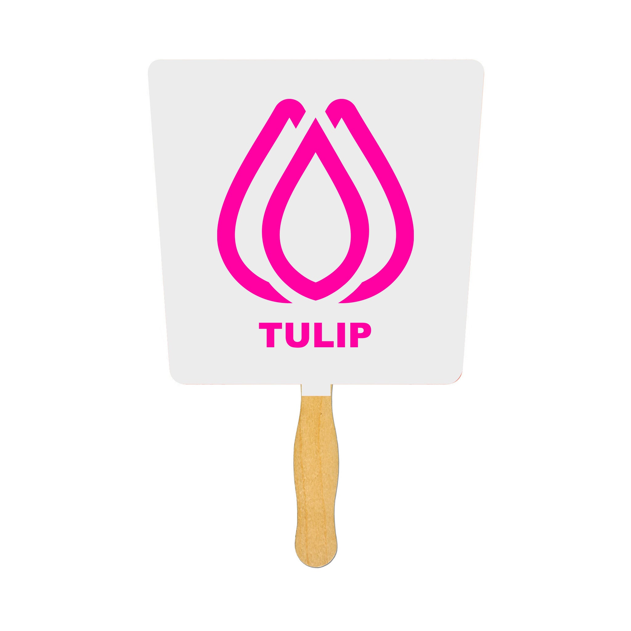 Tapered Glued Hand Fan - Single Color Imprint (Q774532)