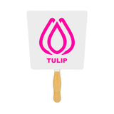 Tapered Glued Hand Fan - Single Color Imprint (Q774532)