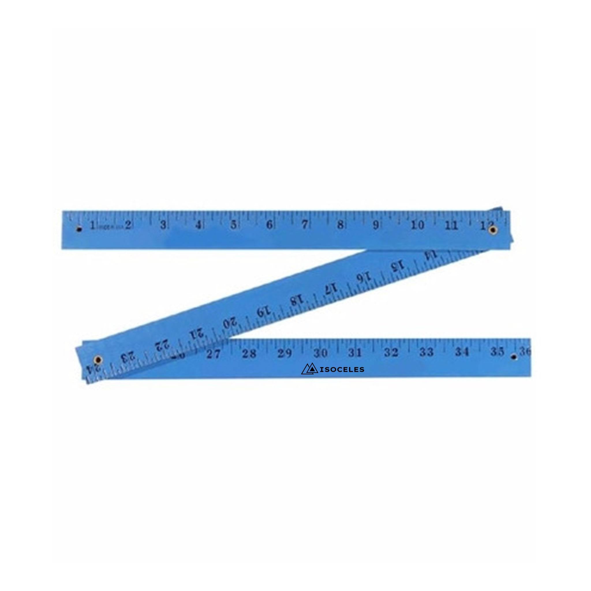 Folding Yardsticks - Enamel Finish  Imprinted with Logo (Q774611)
