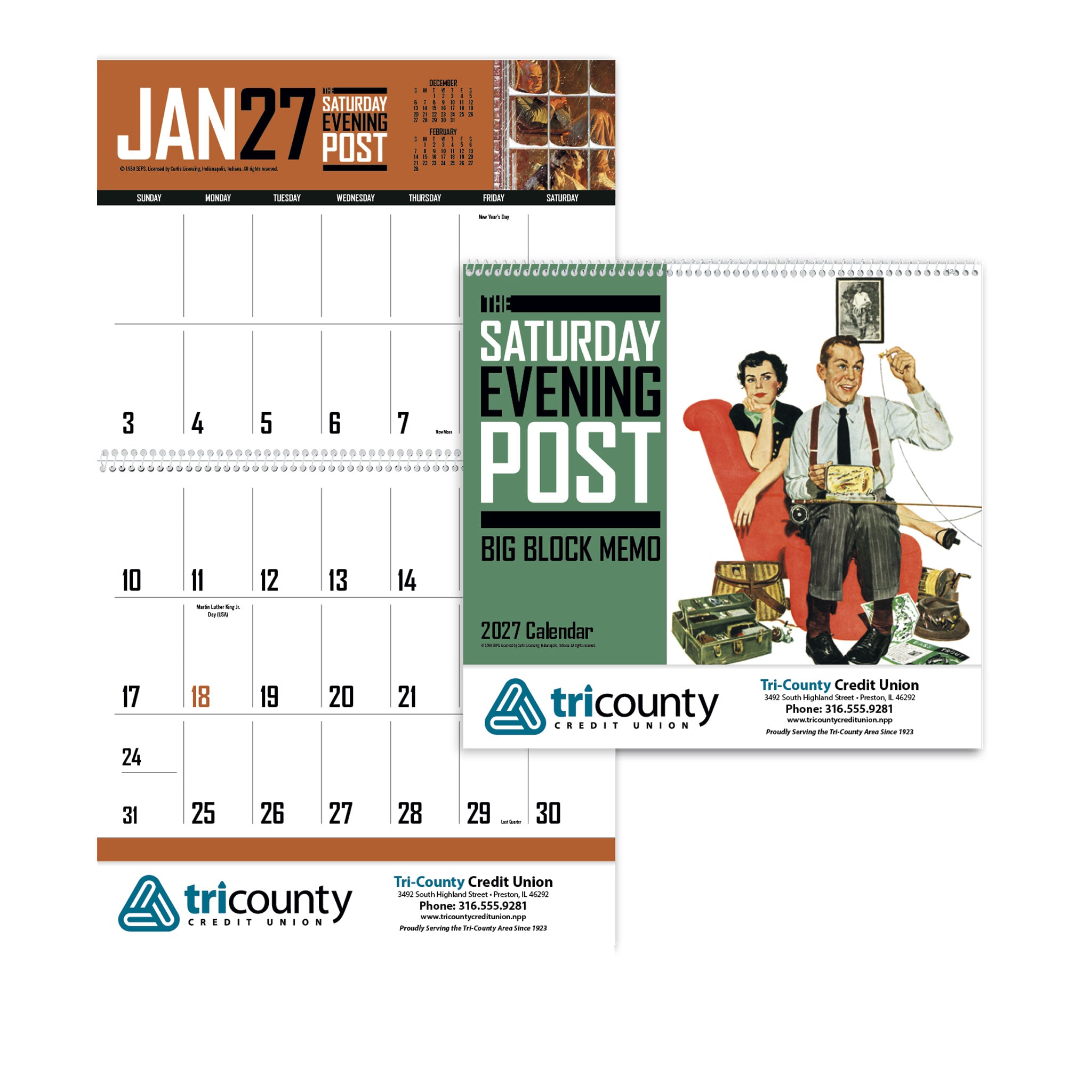 The Saturday Evening Post Big Block Memo Calendar (Q774722)