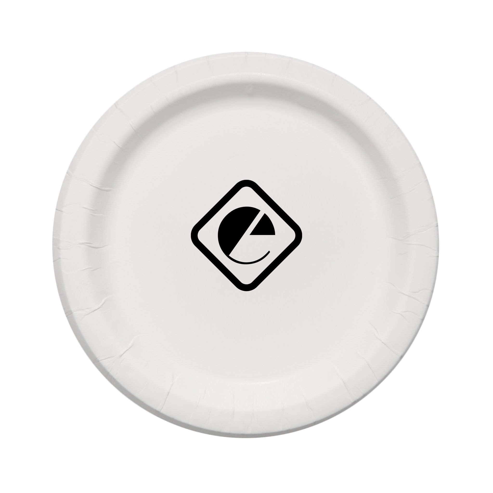 7 Inch White Paper Plates  Imprinted with Logo (Q776011)