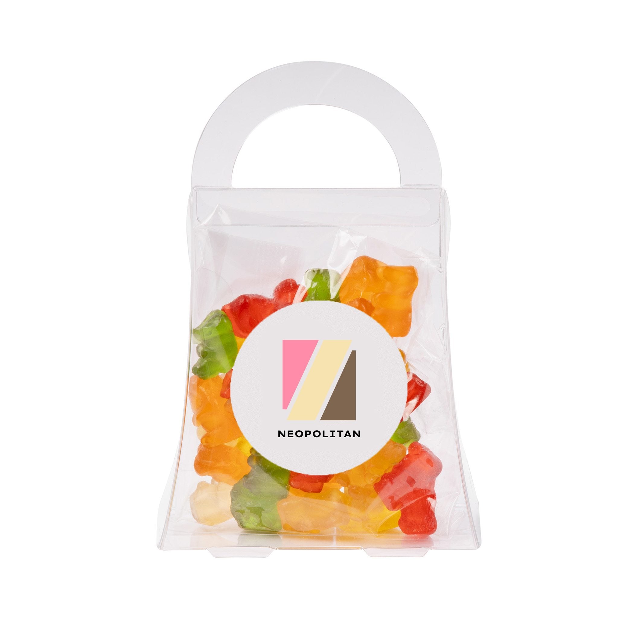 Clever Candy Purse Acetate Box - Gummy Bears  Imprinted with Logo (Q776222)