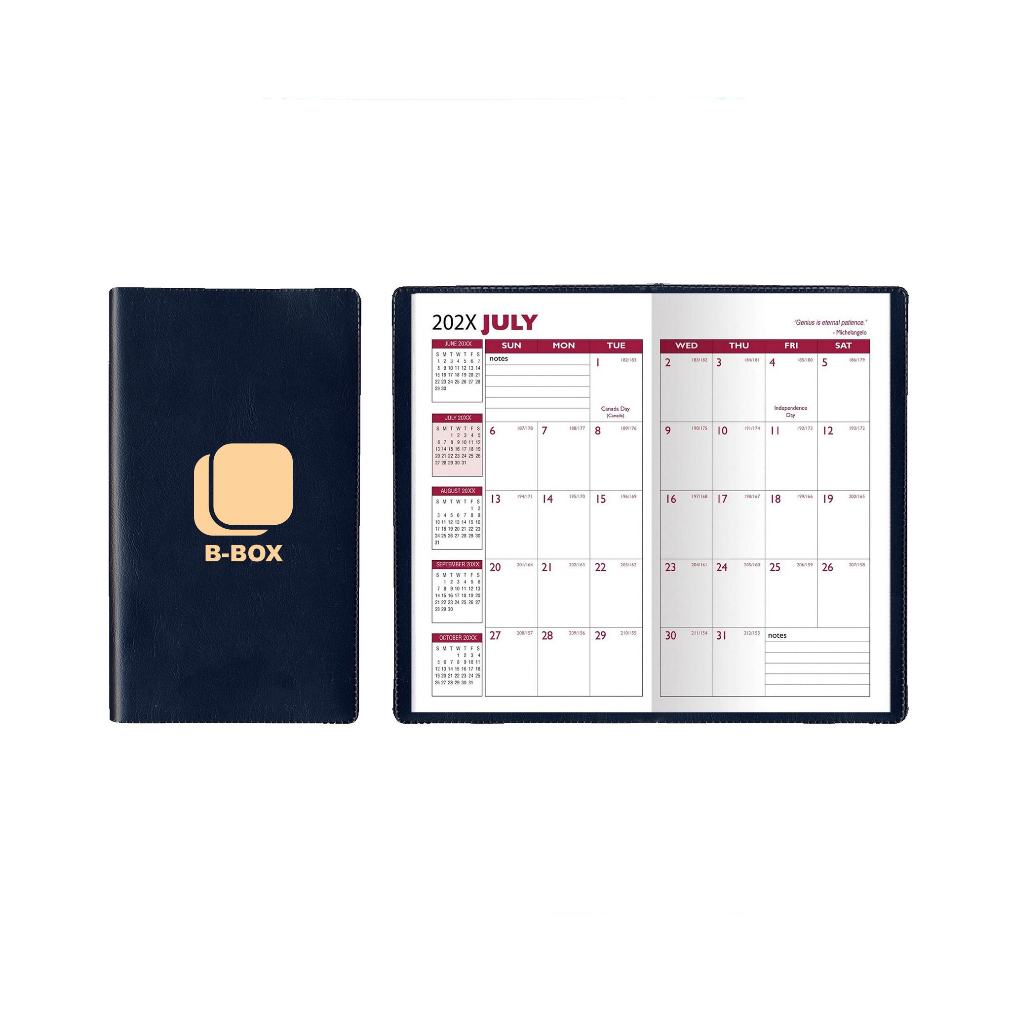 Castillion Softtouch Vinyl Monthly Academic Planner  Imprinted with Logo (Q778222)