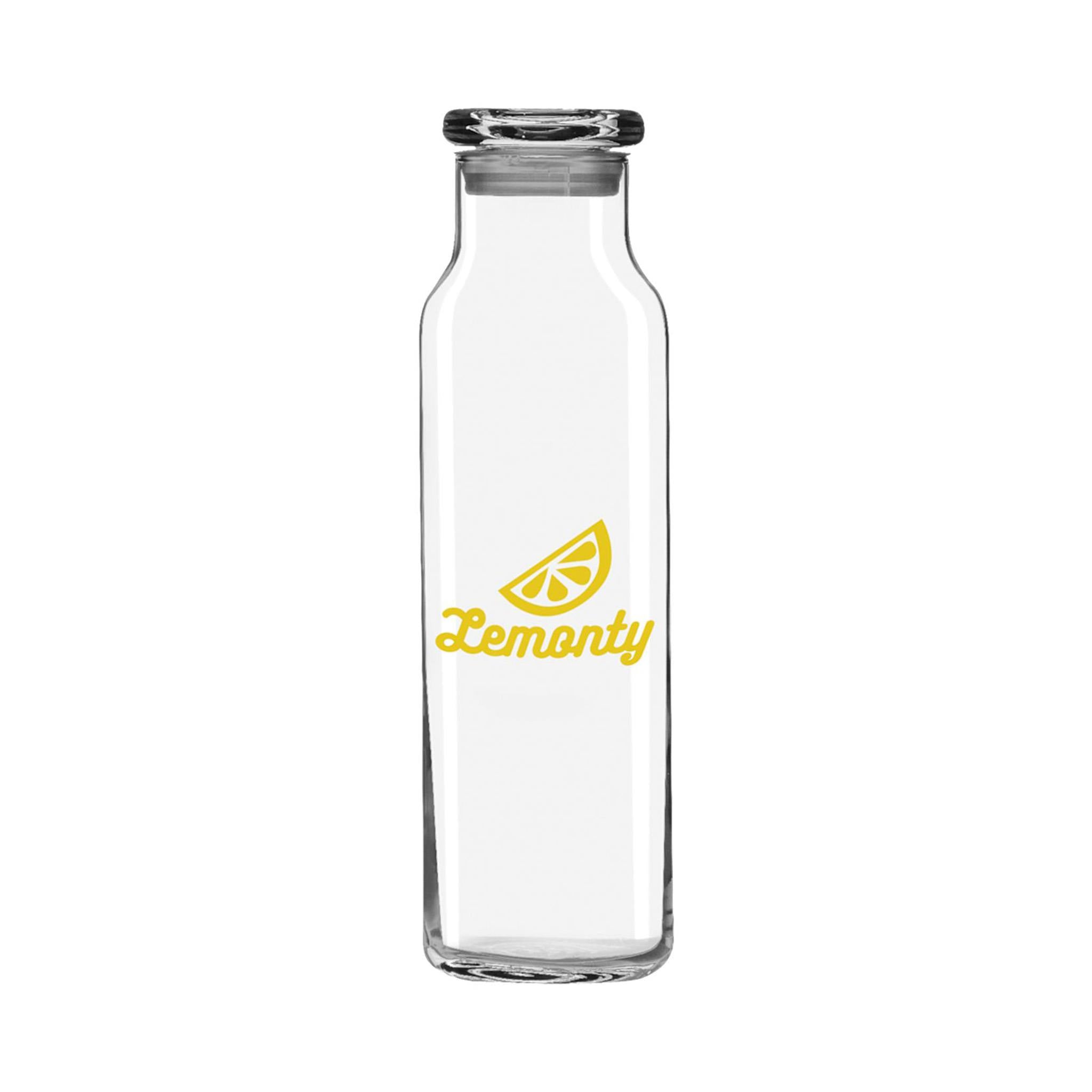 Libbey 24 Oz. Glass Water Bottle with Press-On Lid  Imprinted with Logo (Q778532)