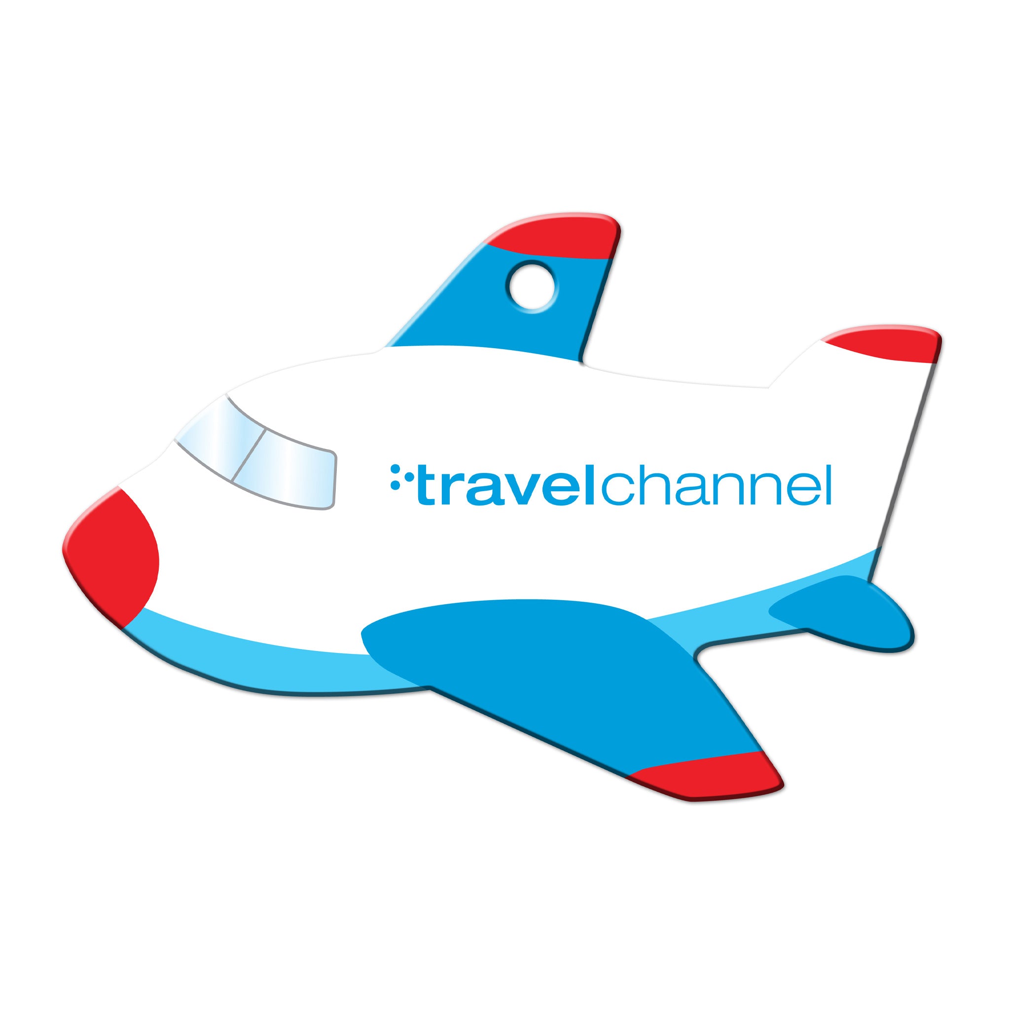 Blue Plane Shaped Luggage Tag  Imprinted with Logo (Q779322)