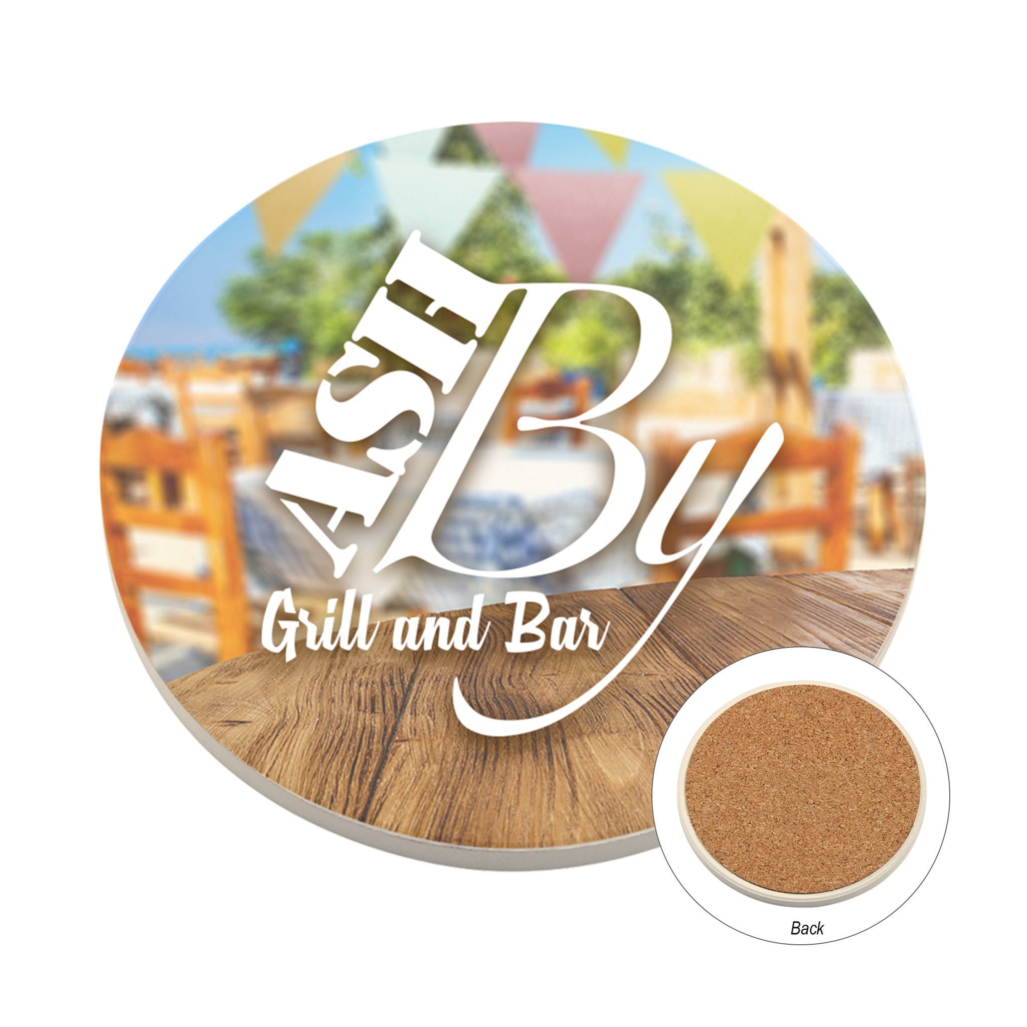 Round Absorbent Coaster - Full Color (Q781632)