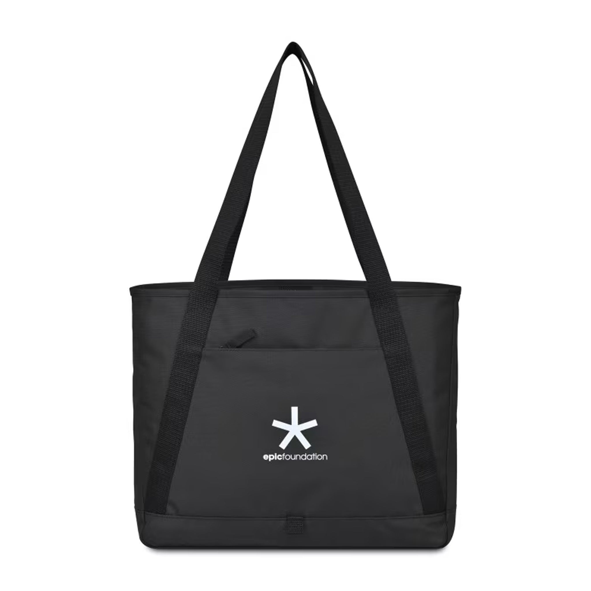 Repeat Recycled Poly Tote - Black  Imprinted with Logo (Q782022)