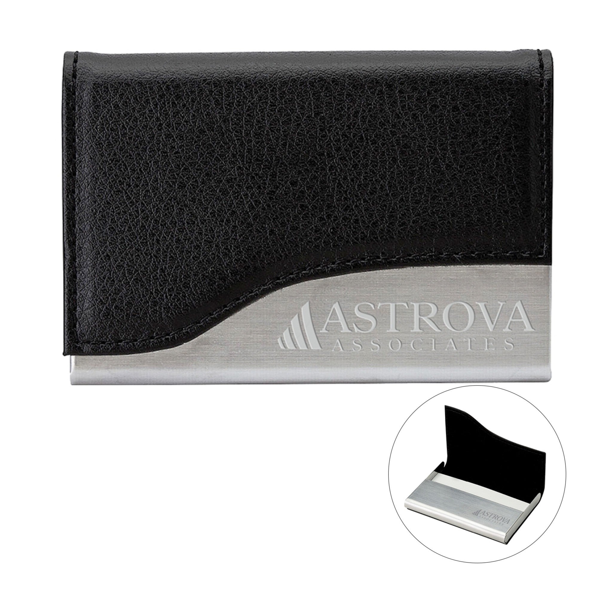 Leather Business Card Case  Imprinted with Logo (Q783311)