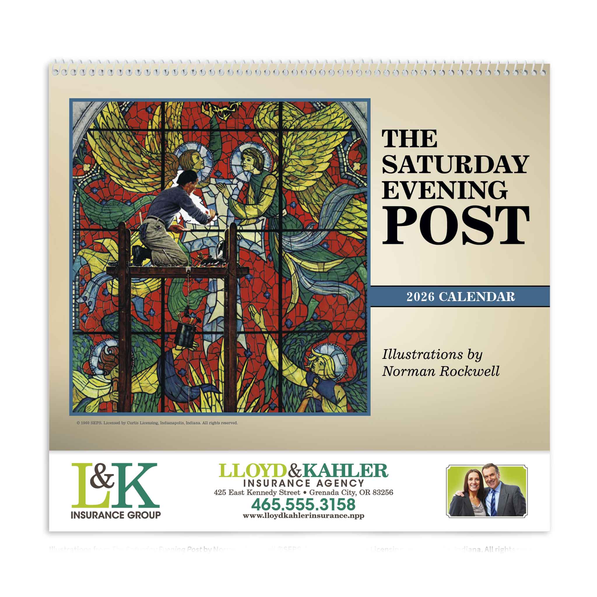 The Saturday Evening Post Calendar 11 x 110 Inch  Imprinted with Logo (Q784722)