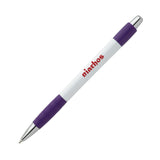 White Plunger-Action Element Pen  Imprinted with Logo (Q786311)