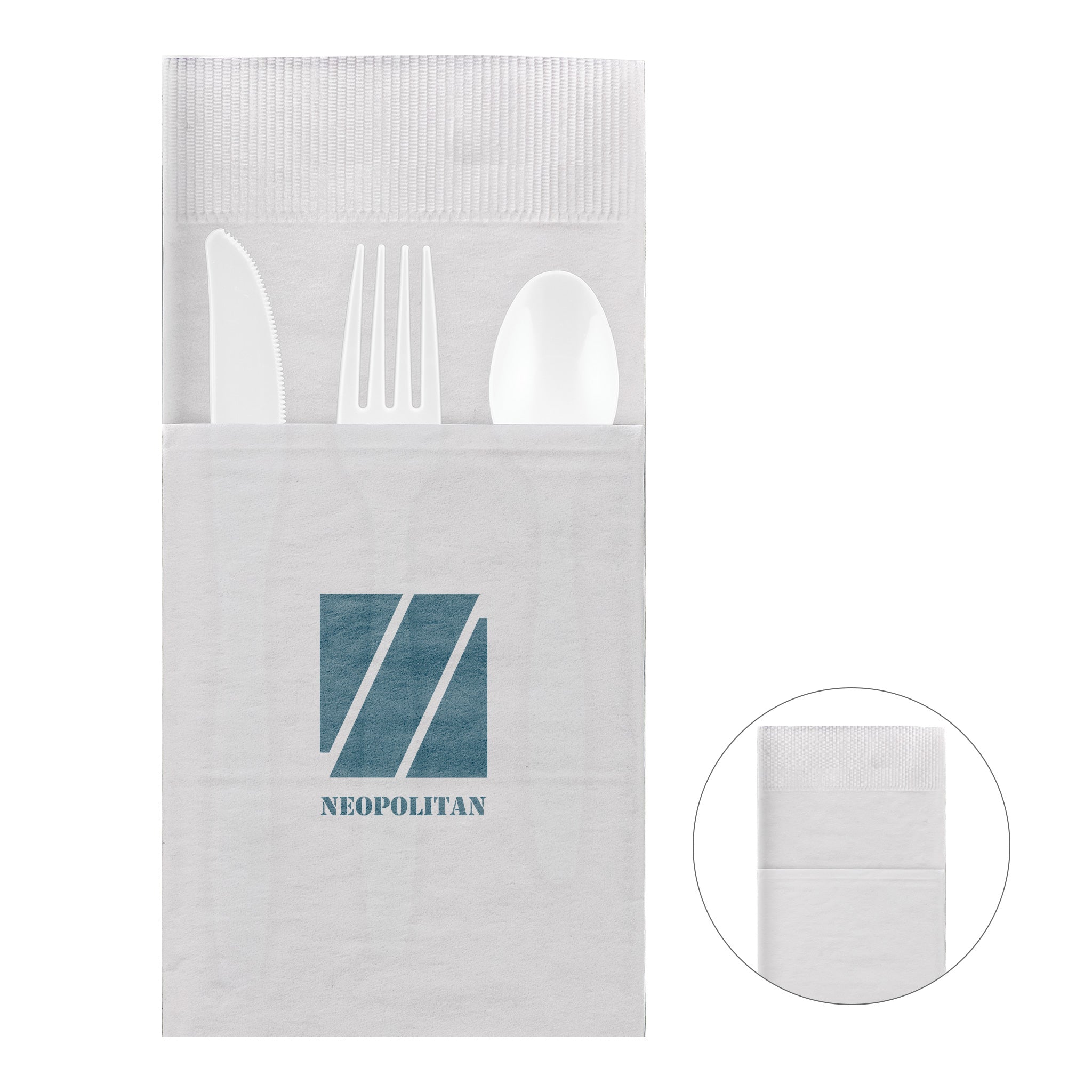 Almost Linen™ Pocket Napkin - White (Q787622)