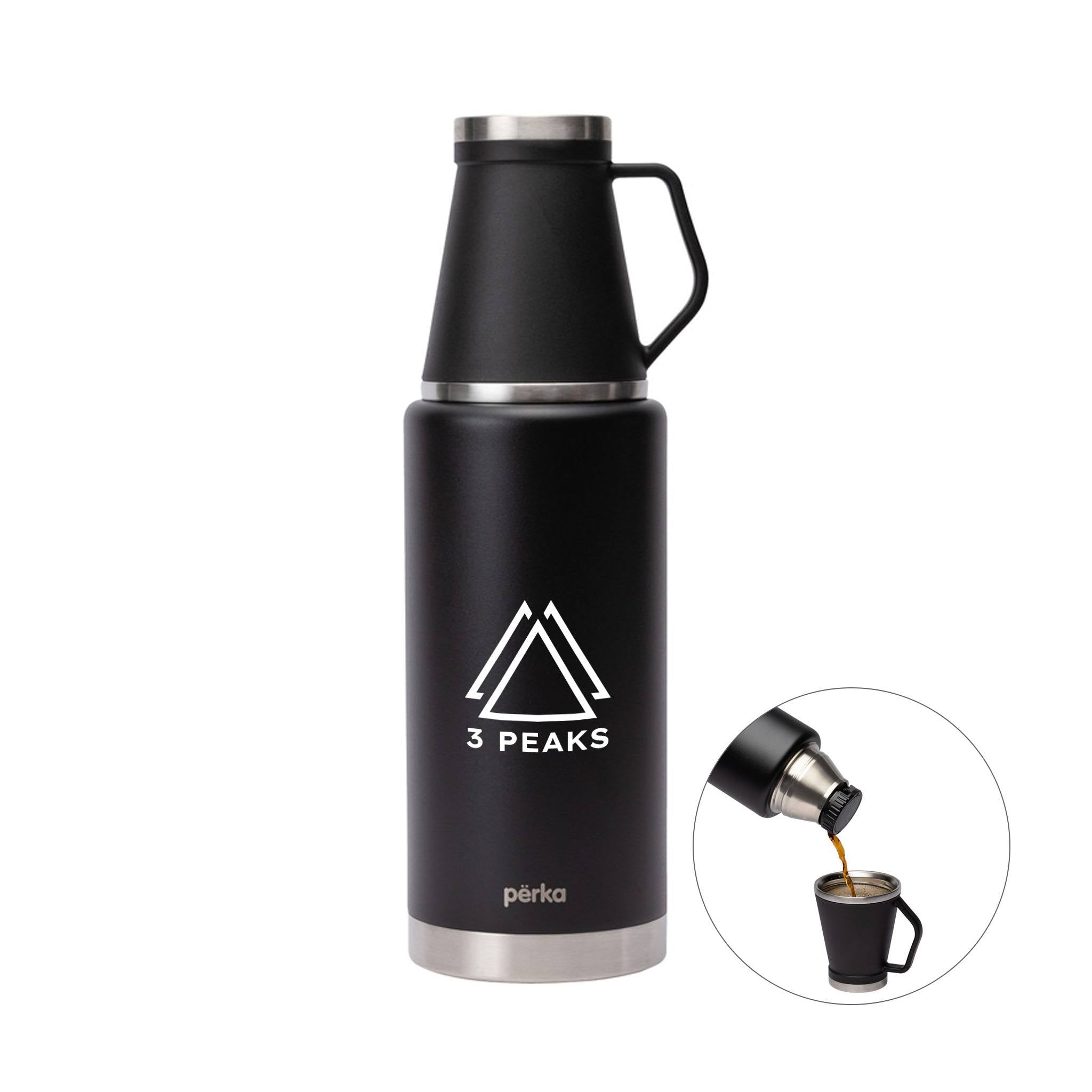 51 Oz. Perka® Rover Stainless Steel Growler W/ Cup  Imprinted with Logo (Q788322)