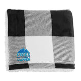 Microfiber Plaid Sherpa Blanket  Imprinted with Logo (Q789822)
