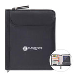 Travis & Wells® Lennox Passport Wallet - Black  Imprinted with Logo (Q791922)