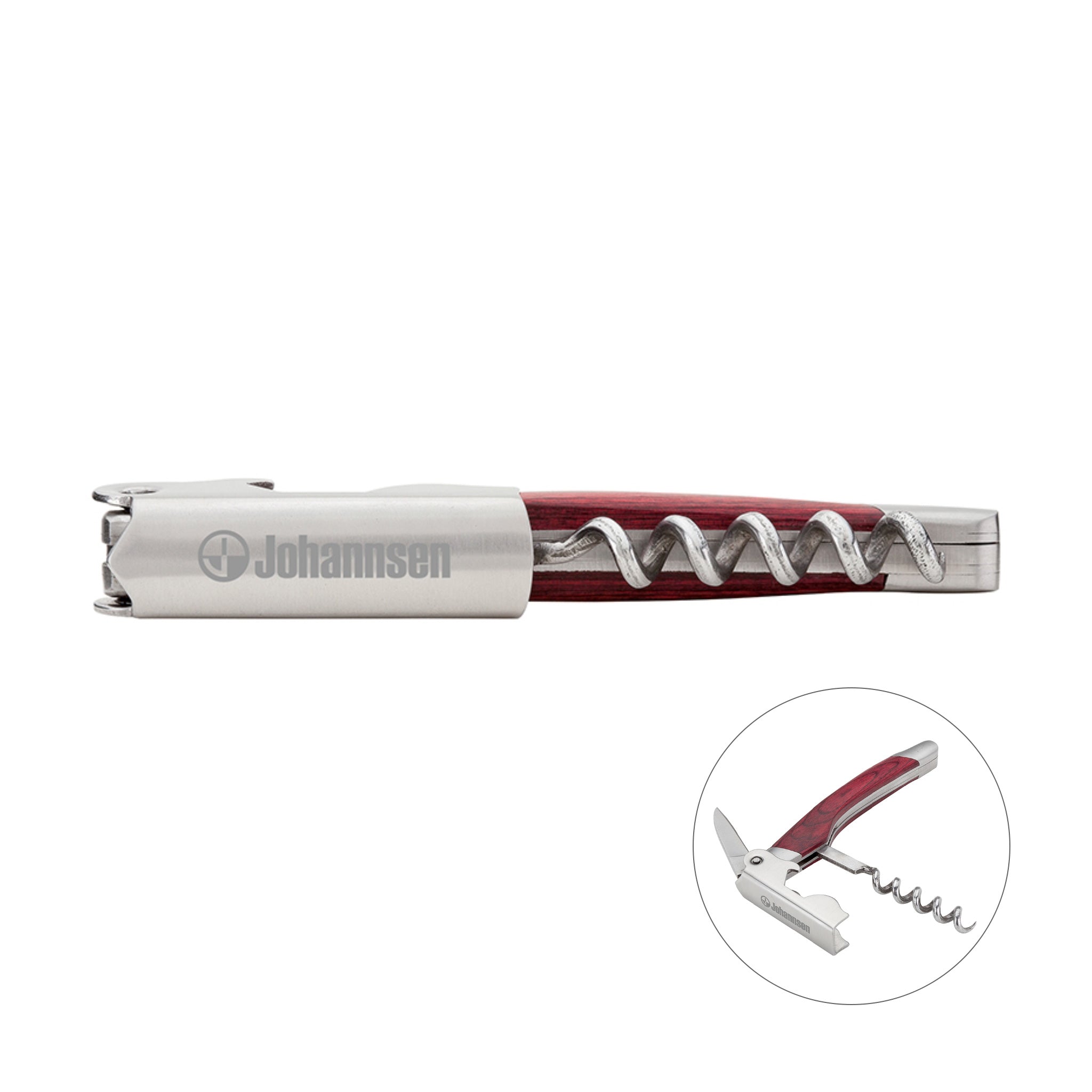 Steel & Wood Bottle Opener  Imprinted with Logo (Q792311)