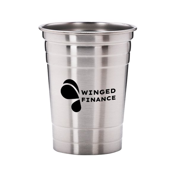 16 Oz. Suds Stainless Steel Beer Cups  Imprinted with Logo (Q794022)