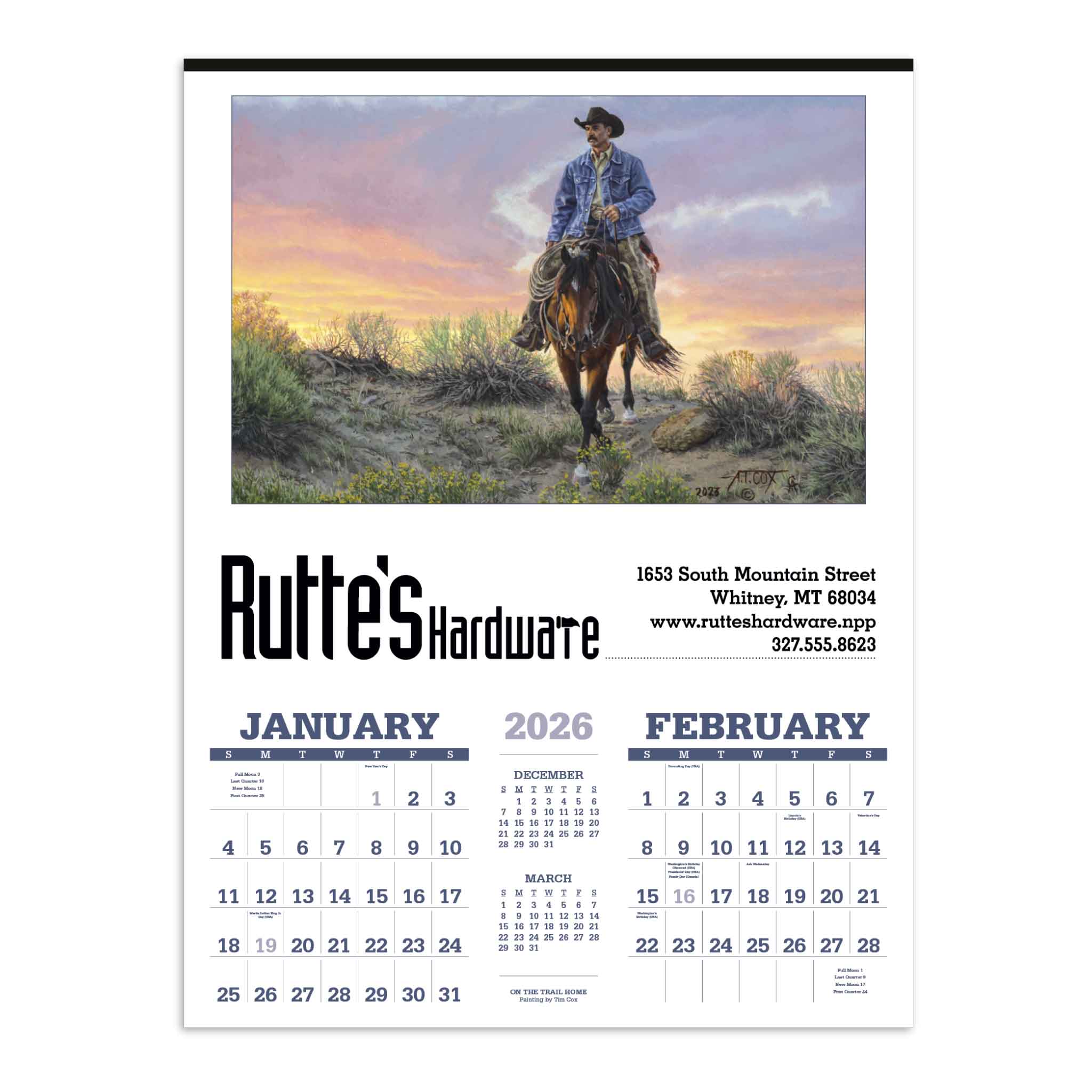 American West Calendar By Tim Cox (Q794722)