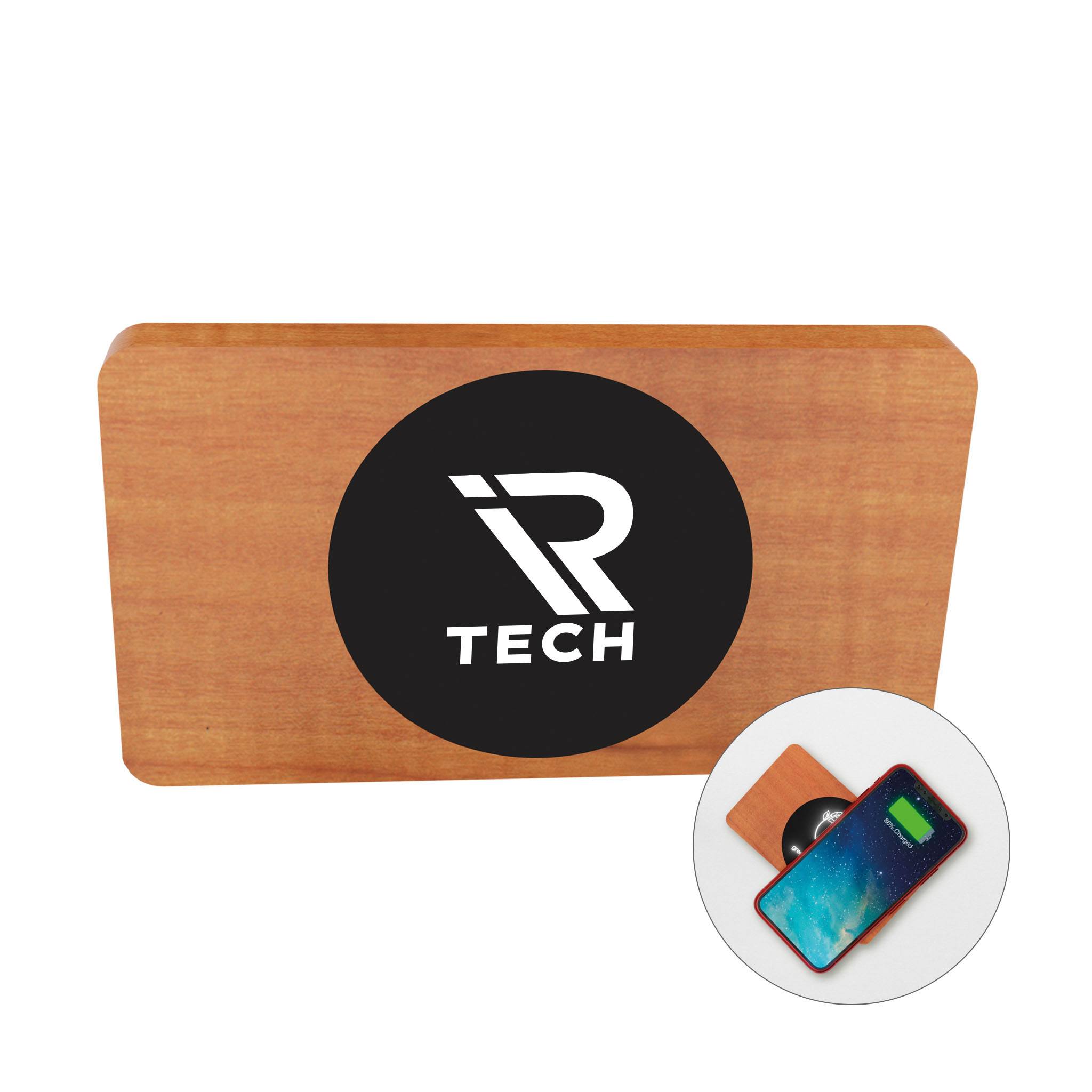 SCX Design® Bamboo Wireless Power Bank 10 000 mAh  Imprinted with Logo (Q797822)