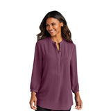 Port Authority® Ladies 3/4-Sleeve Textured Crepe Tunic (Q799922)