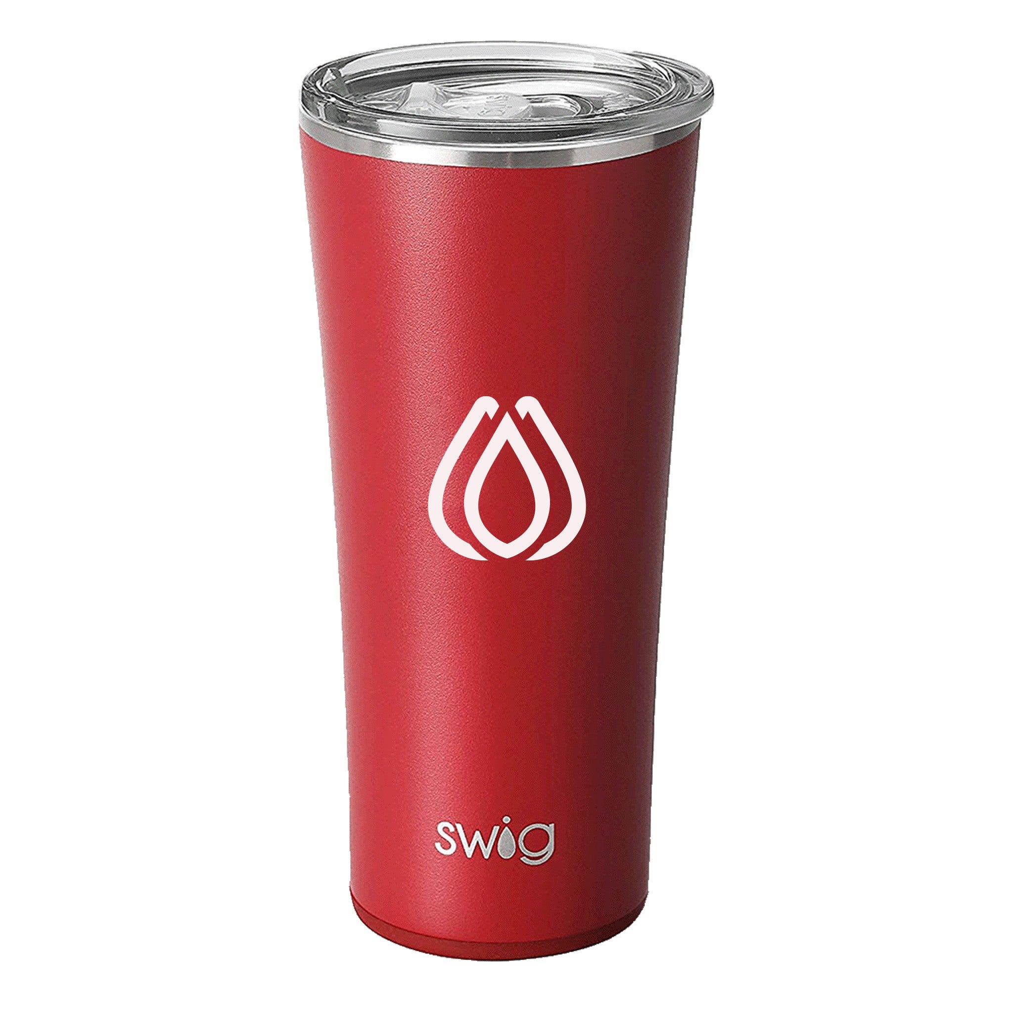 22 Oz. Swig Matte Tumbler - Crimson  Imprinted with Logo (Q800522)