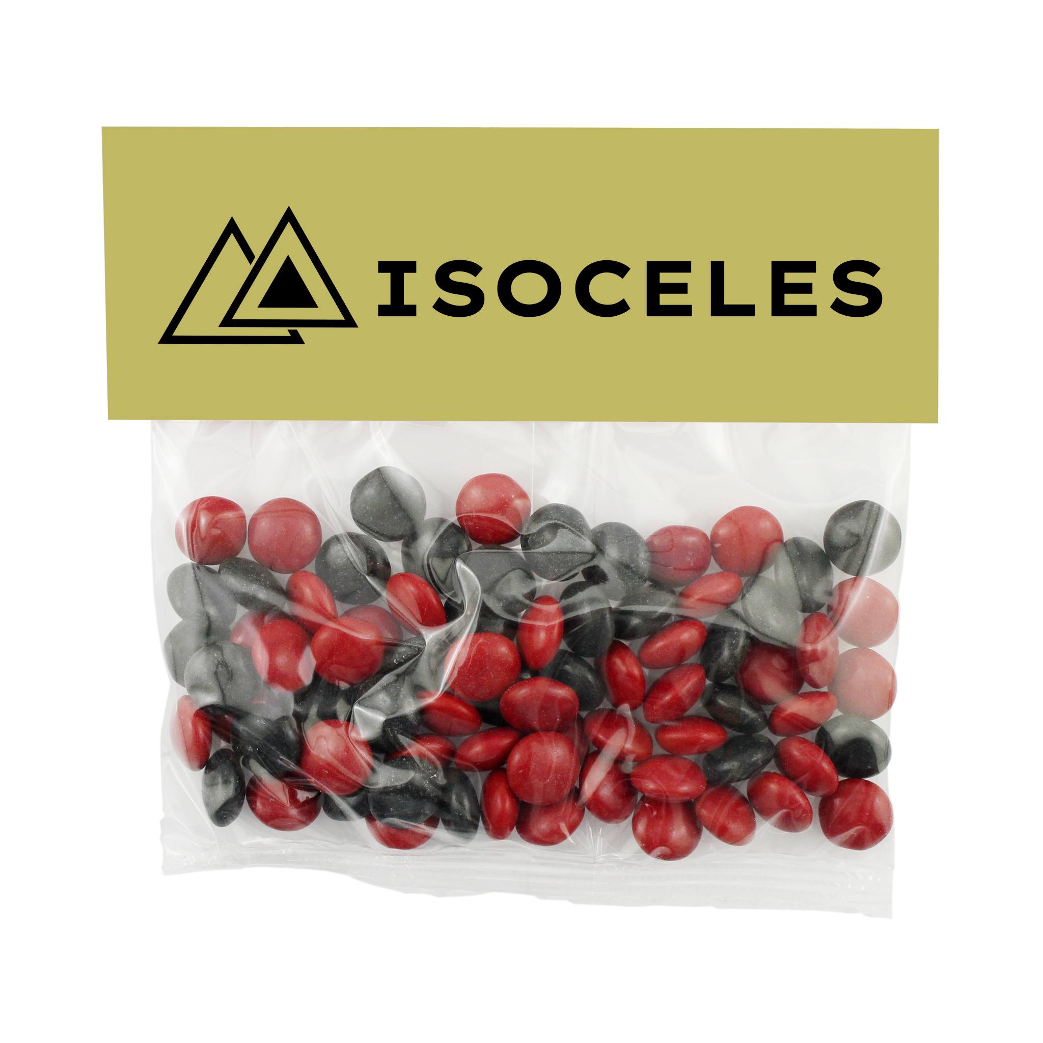 Candy Bag With Header Card Corporate Color Chocolates (L)  Imprinted with Logo (Q801122)