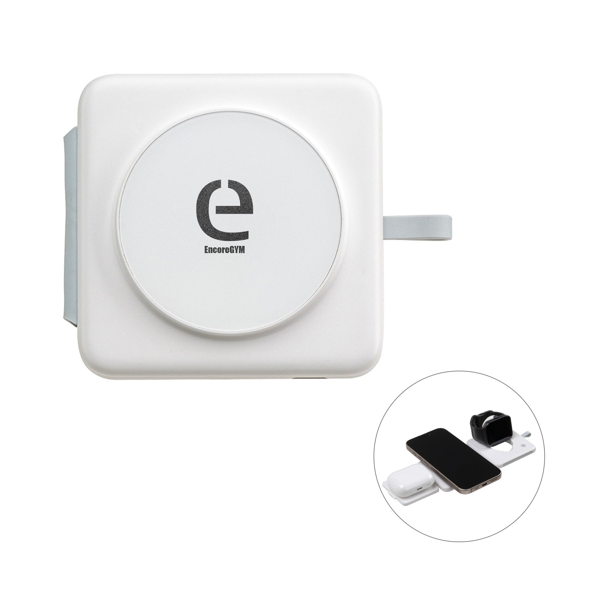 Magport Tri-Fold 3-in-1 Wireless Charger  Imprinted with Logo (Q802022)