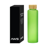 AWS 20 Oz. Belle Glass Bottle With Bamboo Lid (Q803422)