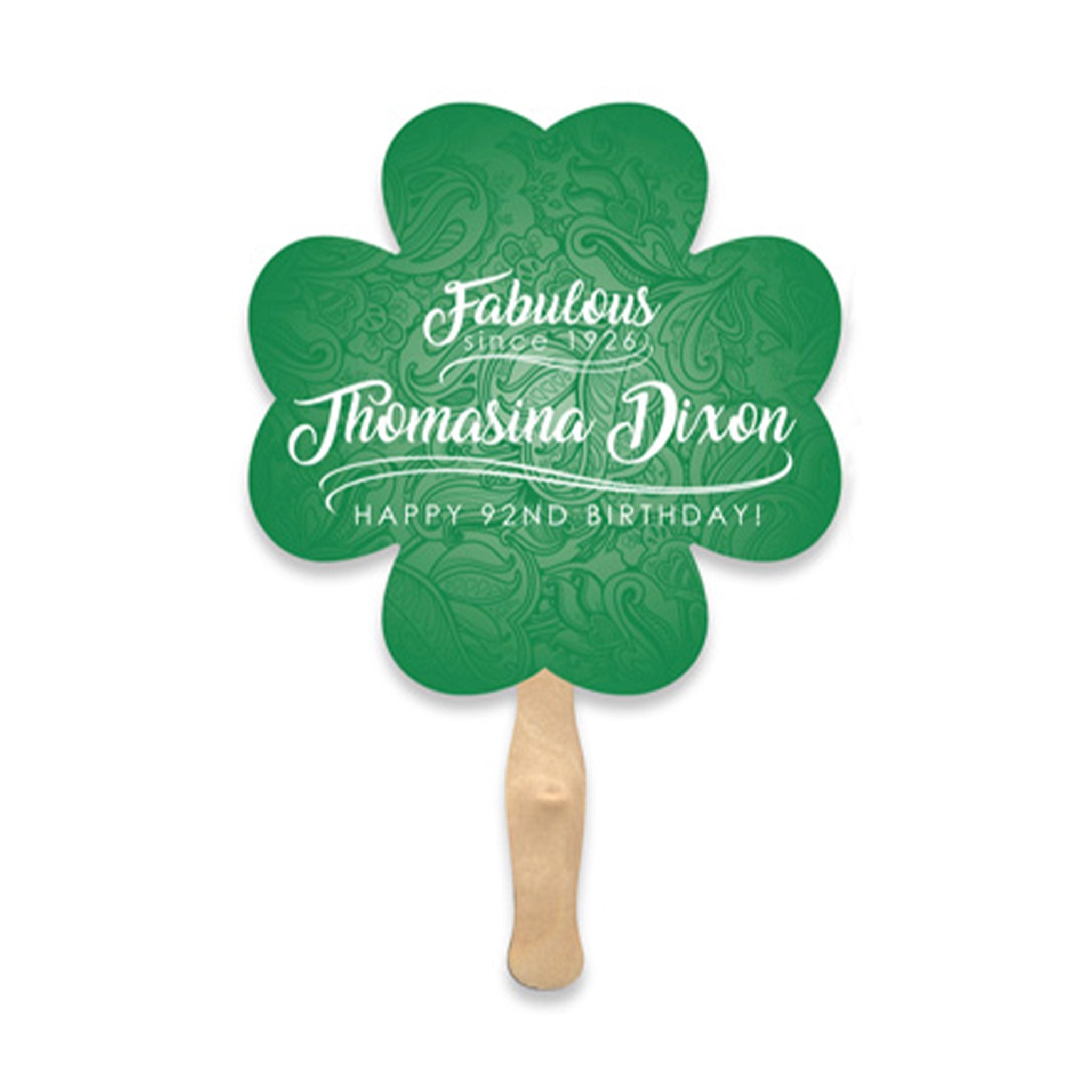 Lightweight Clover Hand Fans  Imprinted with Logo (Q803632)