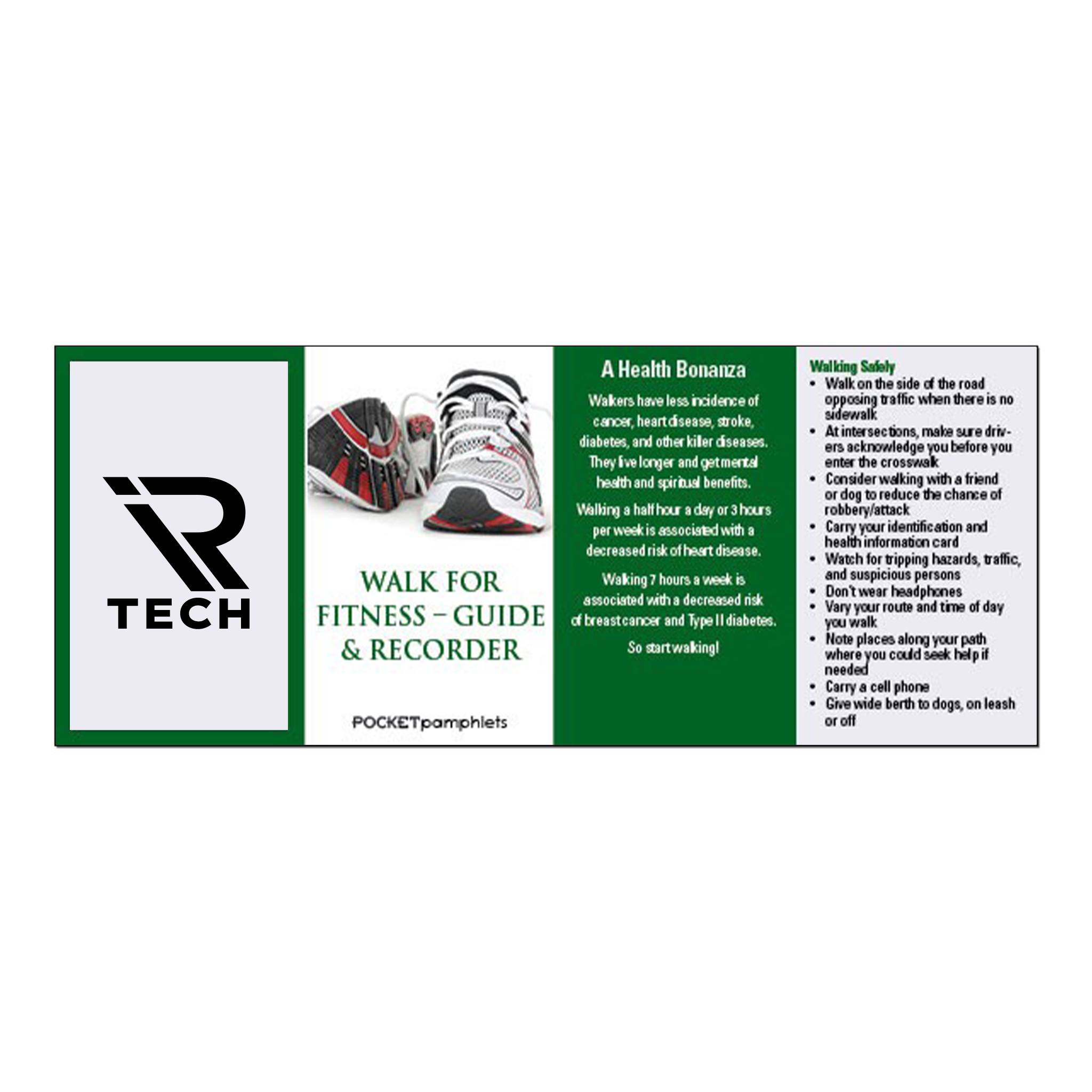 Walk for Fitness Pocket Pamphlet  Imprinted with Logo (Q804222)