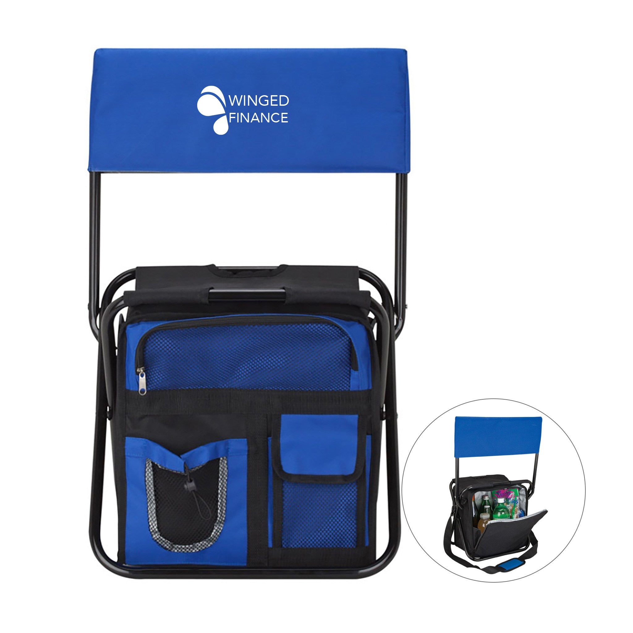 Portable Cooler Bag Chair  Imprinted with Logo (Q804311)