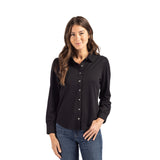 Cutter & Buck Advantage Tri-Blend Pique Long Sleeve Womens Button Up (Q804332)