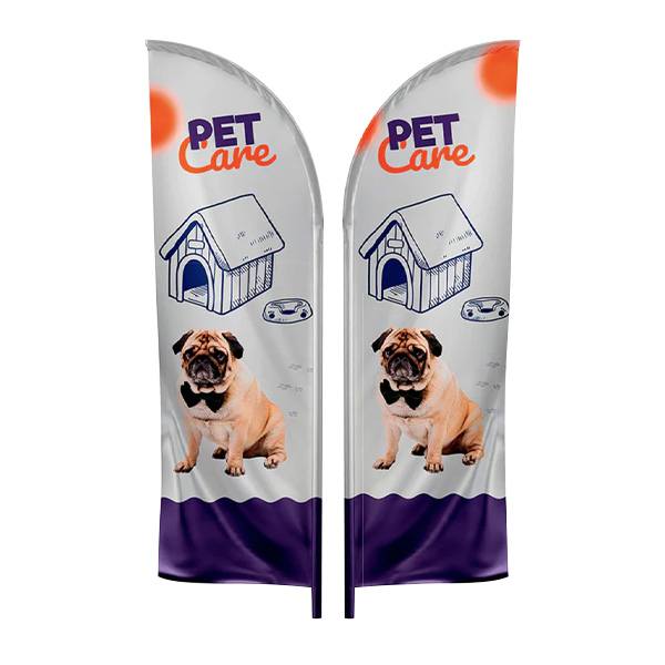 10 Ft. Double-Sided Feather Flag  Imprinted with Logo (Q813922)